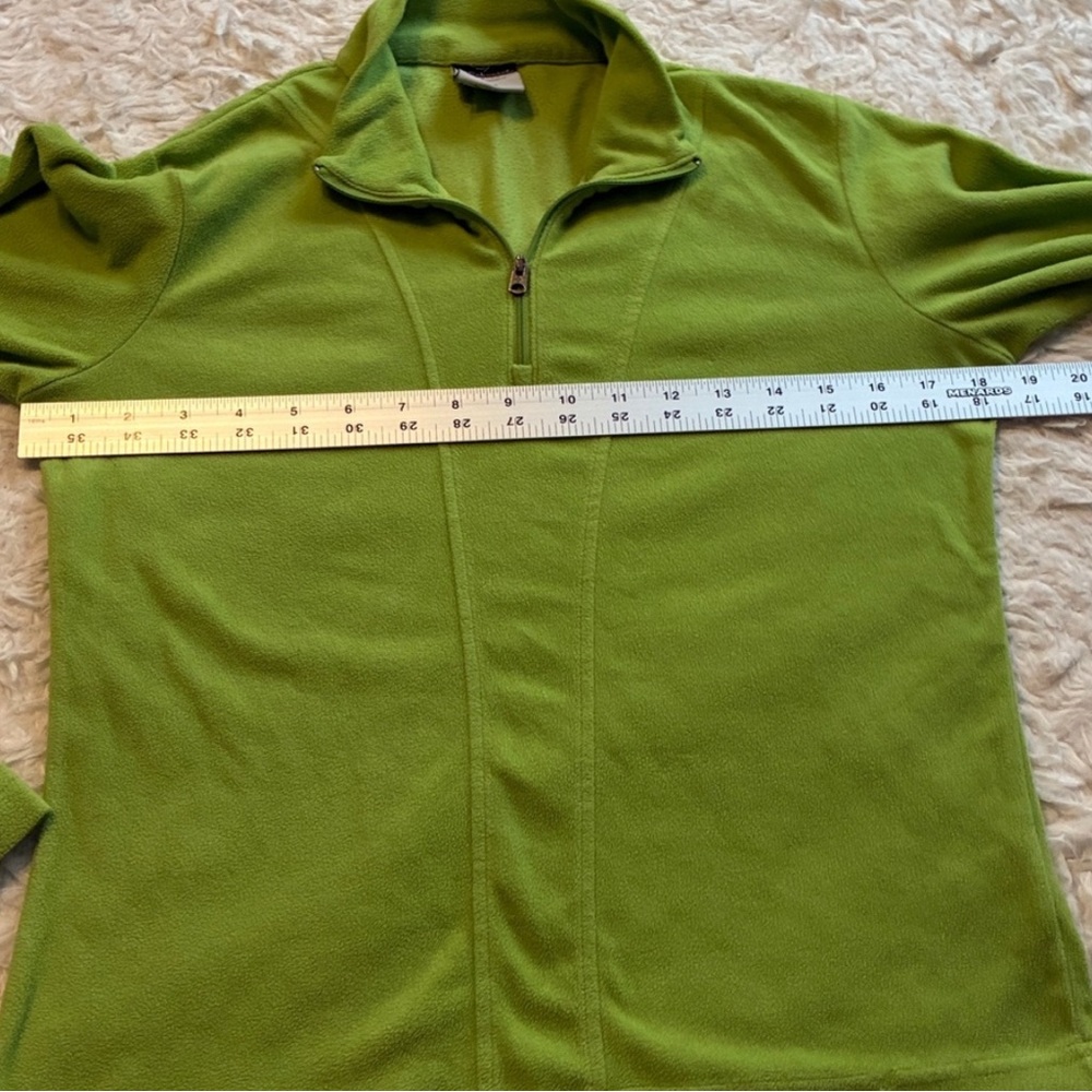 Columbia Lime Green Quarter-Zip Fleece Size S